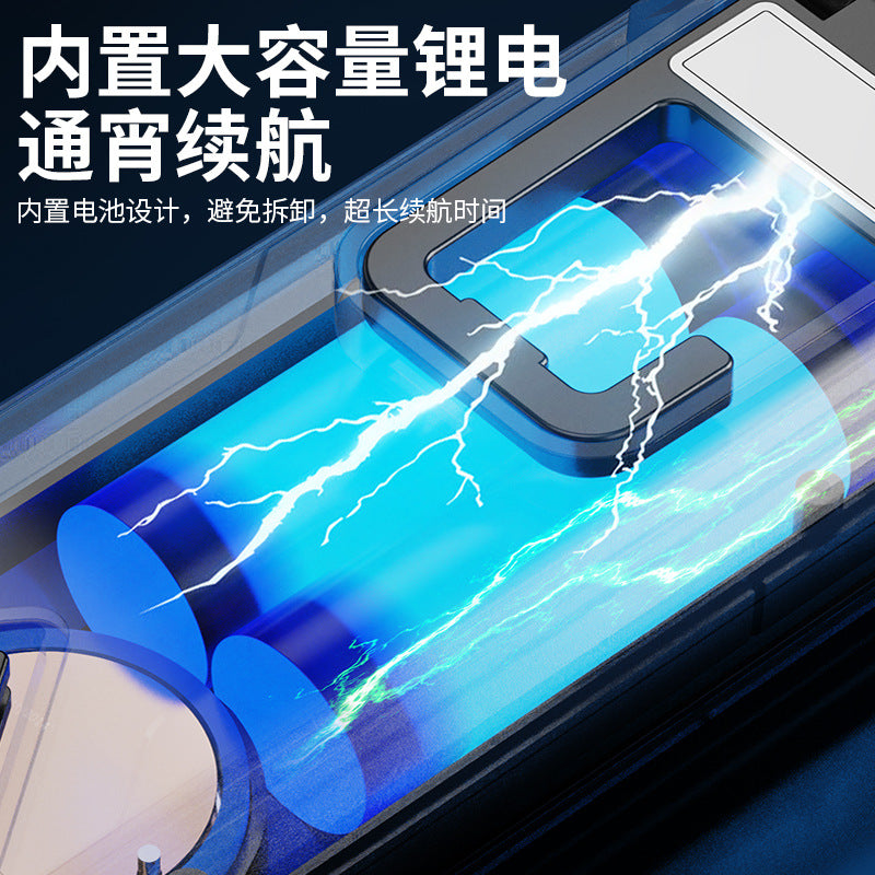 Cross-border new three-light source COB work light USB charging repair light with magnet hook multi-function flashlight