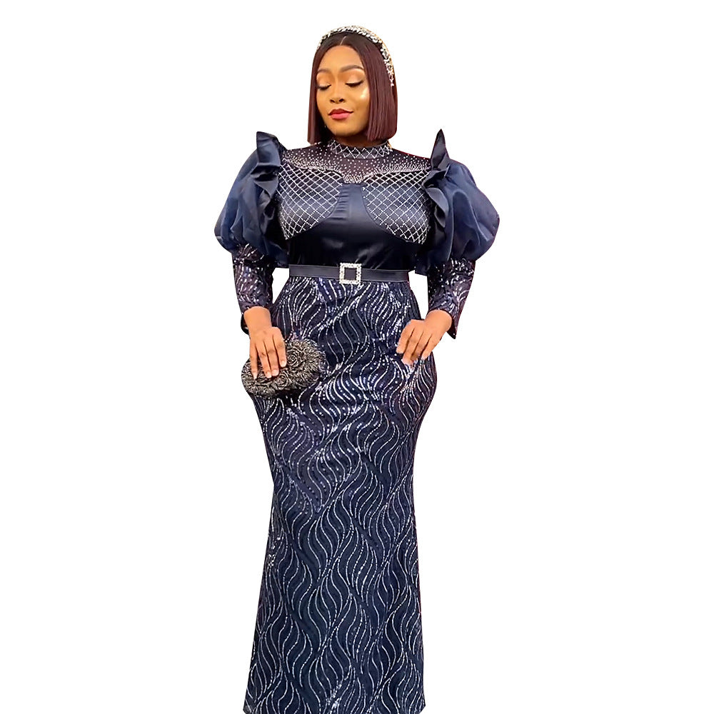 Tiktok african women's clothing  new christmas party dress cross-border e-commerce  hot-selling dress