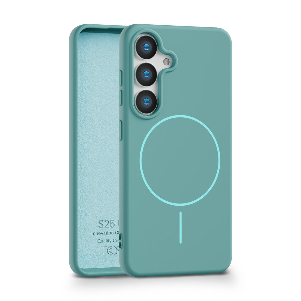 Suitable for three-star pure colorcasual mobile phone case sam star s25 with velvet official tpu frosted magnetic mobile phone case