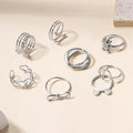 Korean-style wholesale rings, trendy european and american cross-border jewelry for women, featuring unique and bold geometric, heart, stacked, and bowknot rings