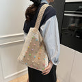 Knitted dopamine bag for women, 2026 spring new fashion shoulder bag, underarm bag, student handbag, large capacity tote bag