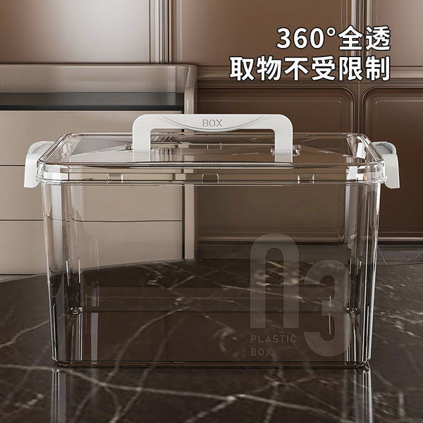 Transparent storage box Household sundries Storage box Storage box Clothes in wardrobe Convenient medicine storage Small medicine box Wholesale