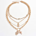 Wholesale devil's eye diamond necklace cross-border multi-layered eye bracelet cross stylisheasiest for match clavicle chain