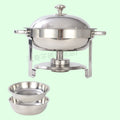 5qt stainless steel gold round furnace insulation buffet furnace suitchafingdishbuffetsetcross-border
