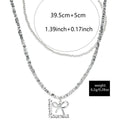 new arrivalbows necklace for women casualclassy sense of retro double-layered design imitation pearl clavicle chain