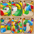 children's magnetic track car stereo anti-gravity electric magnetic suction train versatile assemble building block toy