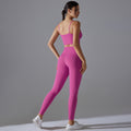 New high-waisted, butt-lifting, seamless yoga set with built-in bra – naked feel, perfect for running and fitness