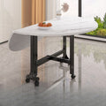 Foldable dining table - large round table for living room, multi-functional home dining table, collapsible simple small apartment round dining table