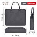 Large capacity zippered business briefcase - waterproof, stylish laptop bag, document organizer for meetings & conferences - custom logo available