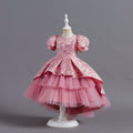 Export children's clothing trailing princess dress sequin pattern wedding dress evening dress christmas holiday dress girl dress