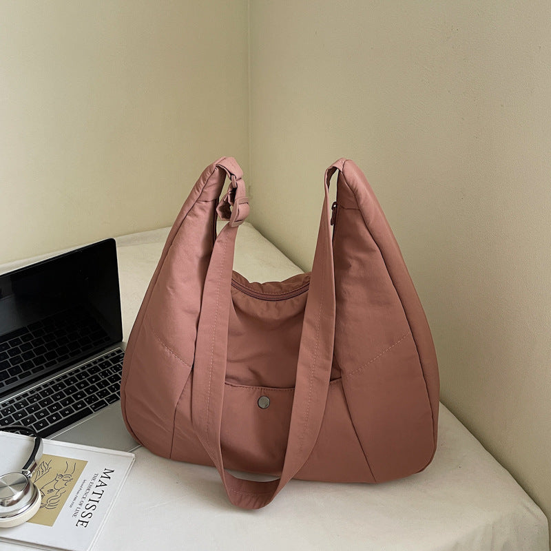 Cross-border handbag women's canvas simple shoulder bag large-capacity tote bag casual women's bag new messenger Oxford bag