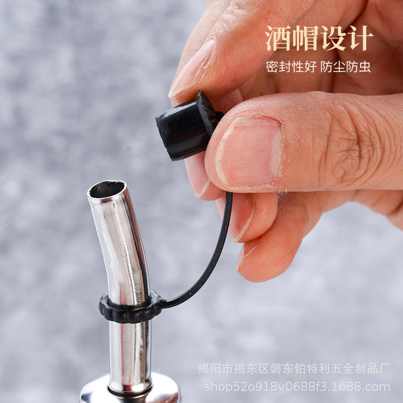 Factory direct 304 stainless steel pe material wine pourer, spout, cocktail shaker, kitchen oil bottle stopper