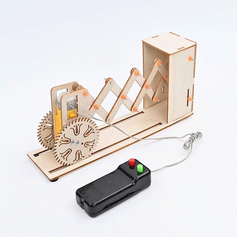 Remote control electric retractable door for primary school students, educational handmade technology, small production, children's science experiment teaching aids, material package