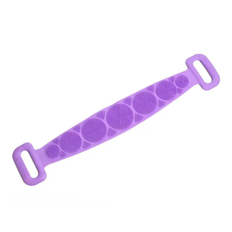 Double-sided silicone bath towel, long strip poke bath towel, pull back strip, strong back rubbing mud, bath towel, back rubbing device