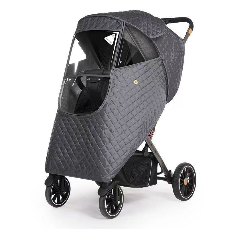 Thickenedheattech windshield stroller rain cover baby stroller umbrella stroller rain cover kids car neutral windshield