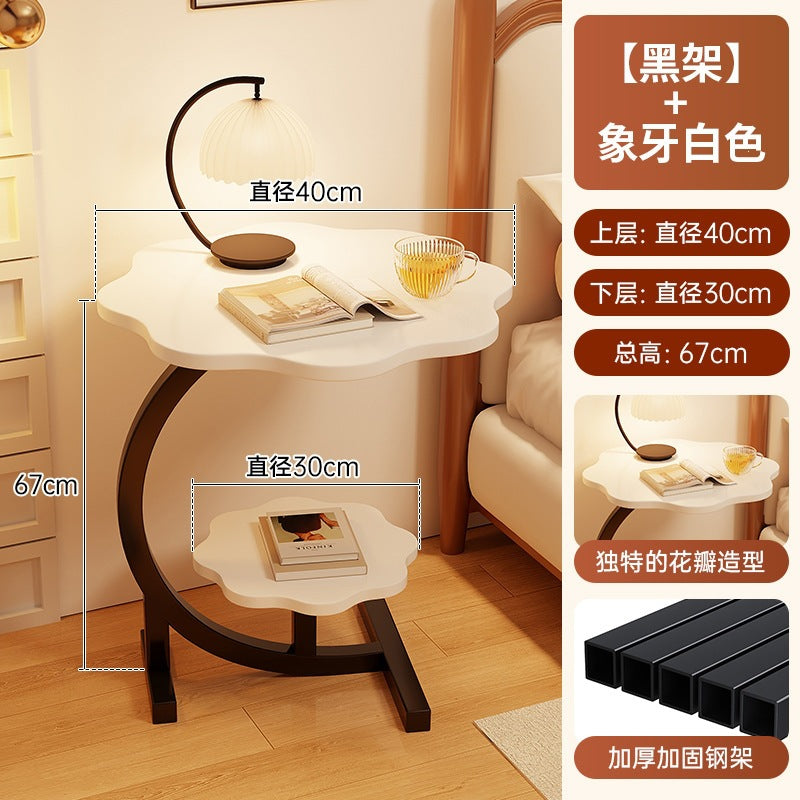 Simple bedroom bedside cabinet solid wood for home storage rack bedroom bedside cabinet replacement living room small side table assembly