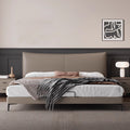 New arrival ultra-thin bedside genuine leather bed italianaccessible luxury master bedroom doubleclassy time-increasing flying wedding bed bedroom leather bed