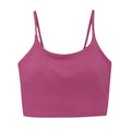 New solid color double-sided nylon semi-fixed cup training high-impact sports bra tight high-elastic fitness tank top for women