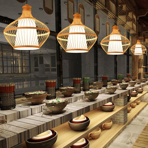 Lantern bamboo art chandelier bar b&b tea room hot pot restaurant restaurant casual japanese restaurant bamboo dining room lighting