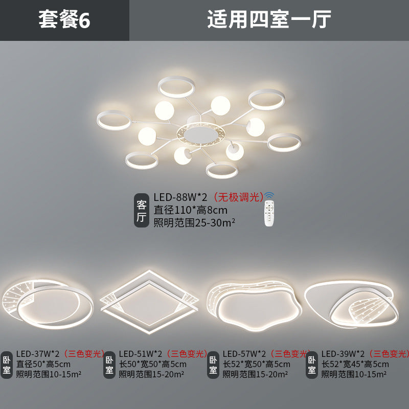 Living room main light 2025 new popular hall light Guangdong Zhongshan lighting whole house package combination three rooms and two living rooms