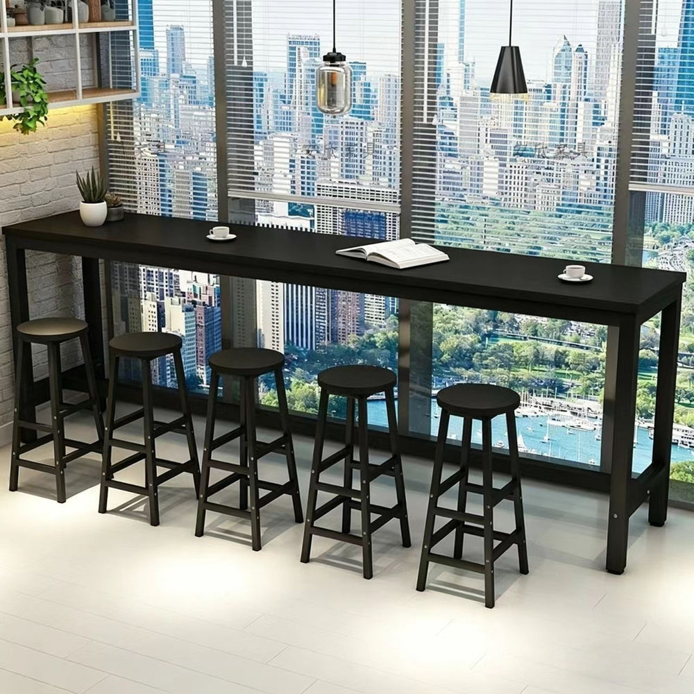 Wall-mounted bar table, minimalist modern design, suitable for home use, tall table, living room, balcony, small rectangular table, perfect for bubble tea shops and bar counters
