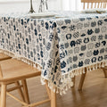 Ins tablecloth fabric cotton and linen small fresh scandinavian style populargirl heart plaid coffee table dining table dormitory desk mat