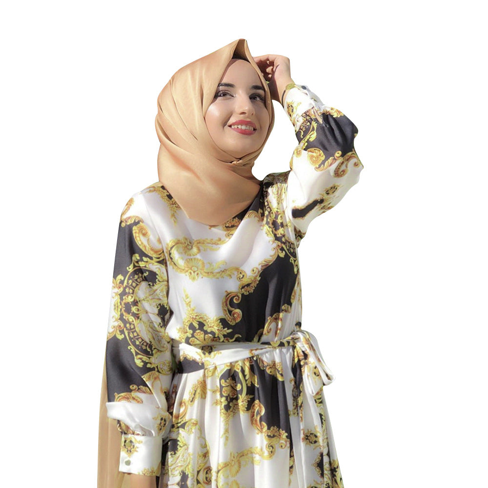 Aliexpress   new plus size african women's printed tie-up dress