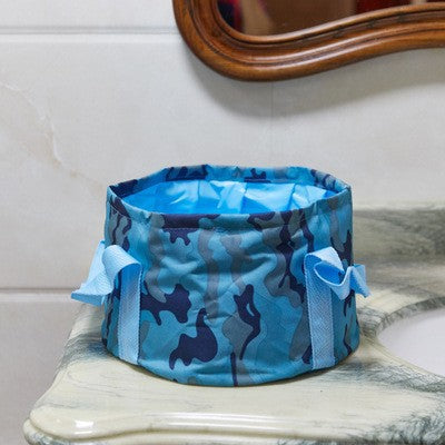 Foldable basin - portable travel round durable travel essential - outdoor water tank - portable bucket - collapsible wash basin