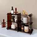 Nordic style acrylic perfume display rack, multi-tier mug organizer, desktop aromatherapy diffuser and water glass storage shelf