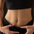 European and american export cross-border new women's waist chain summer beach sexy navel minimalist chain waist accessory