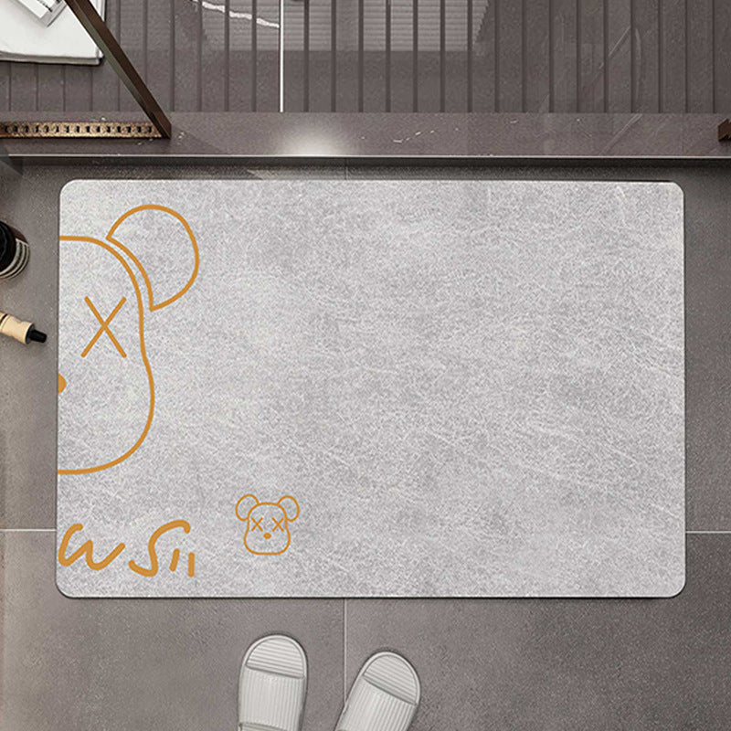 Soft diatom mud floor mat, bathroom bathroom door, water-absorbing non-slip foot pad, household door mat, toilet foot pad