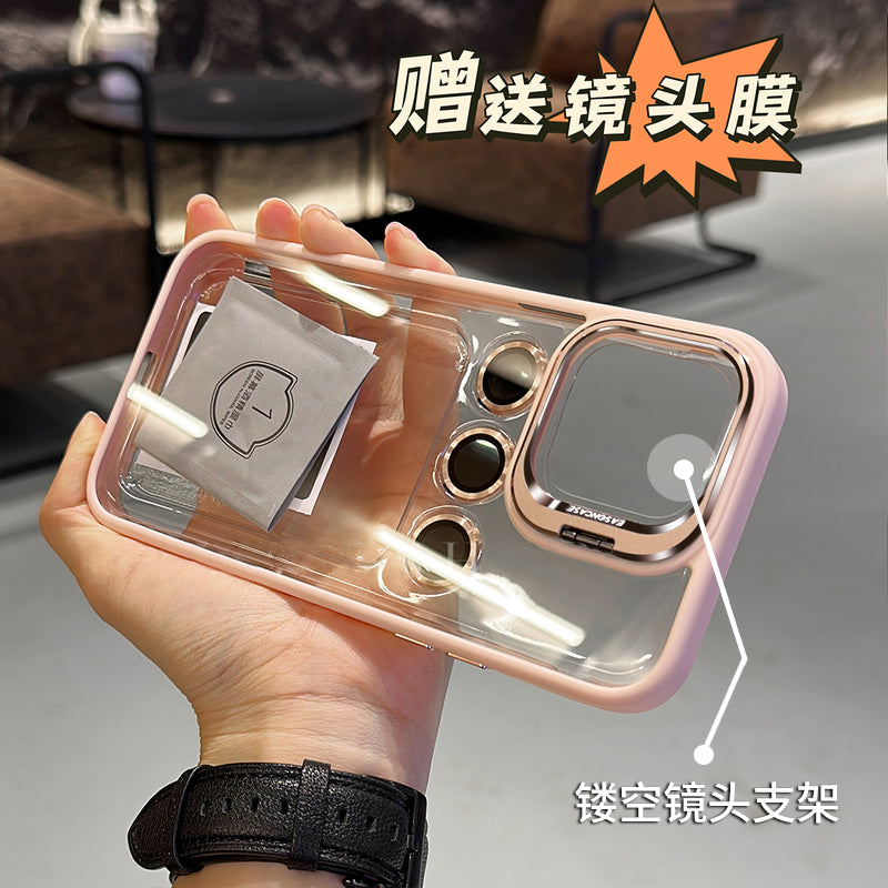 U1 lens cover holder suitable for iphone17pro apple 15 high transparency mobile phone case 16promax with lens film