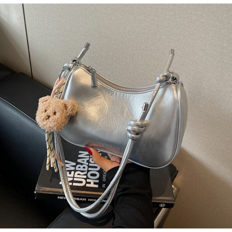 Cross-border retro fashion underarm bag 2025 new simple and versatile pillow bag Korean version of high-end shoulder messenger bag