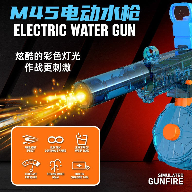 electric water gun self-priming continuous mp45 charging summer toys large capacity boys and girls outdoor summer toys