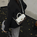 Women's bag 2025 new style shoulder chain crossbody color block fashionable textured large capacity factory direct small square bag
