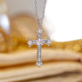 popular copper micro-embedded accessible luxury cross necklace for women fashioneasiest for matchelegant non-fading clavicle chain jewelry