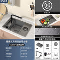 Sus304 hidden cup washer sink nano bar coffee shop milk tea western kitchen island mini single slot