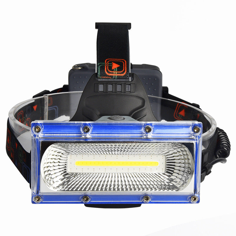 COB work headlight LED portable rechargeable outdoor searchlight, head-mounted flashlight strong light headlight wholesale