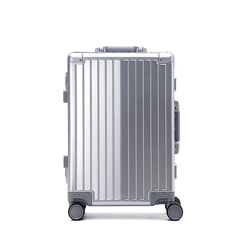 New customized all-aluminum alloy suitcase, metal trolley case, Jiaxing suitcase, universal wheel password case, boarding case.