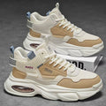 2025 spring new men's breathable high-top sneakers: trendy, versatile, chunky sole casual dad shoes for teens and young adults