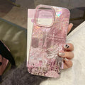 Large hole swirl shell case for apple 16 pro max, castle fireworks phone case, iphone 11 bracelet protective cover