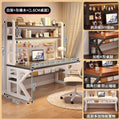 Thickened solid wood desk computer desk for home hole desk bookshelf table all-in-one combination student bedroom office desk
