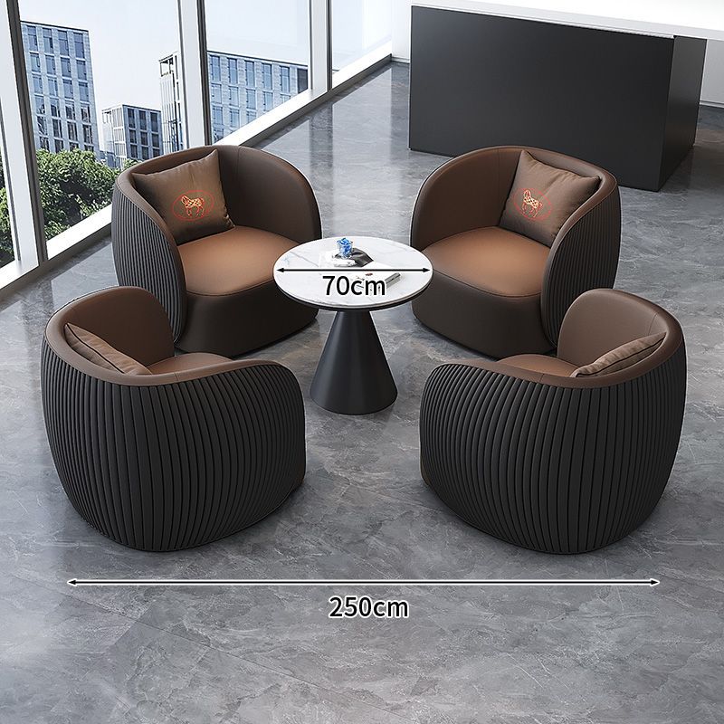 Luxury office sales center negotiation table and chair set, hotel lobby sofa seating area, reception room sofa combination