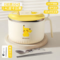 Instant noodle bowl with lid 304 stainless steel rice bowl dormitory cute lunch box portable tableware large capacity lunch box