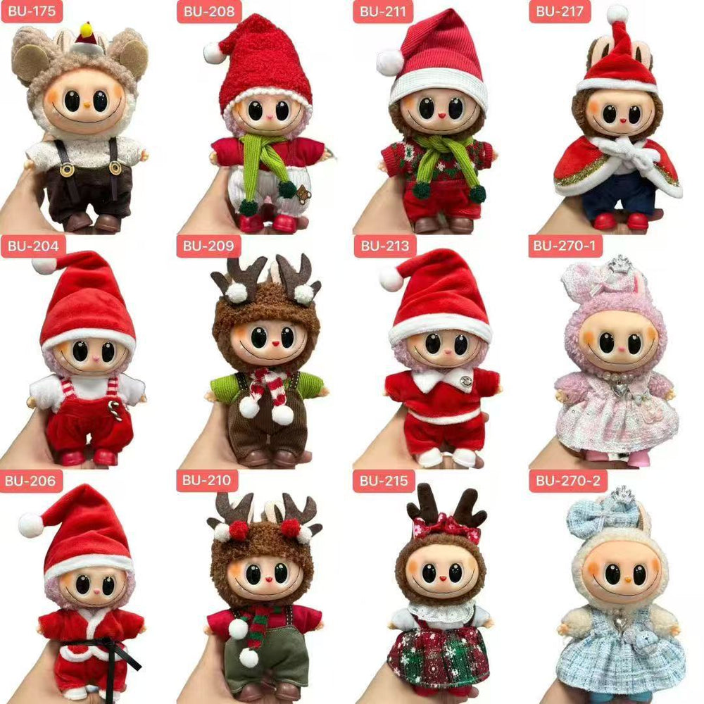 Clothes only, labubu baby clothes, 17cm, first, second and third generation neutralstuffed vinyl doll, dress-up sportswear