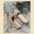 2025 french rhinestone pearl flower comfortable heel bridal wedding shoes for women