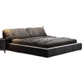 Italian normcore bedroom for home large bed ear bed gray fabric double bed casual soft bag light luxury large bed wedding bed
