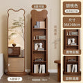 High-end new chinese style dressing mirror - bear rotating full-length mirror multifunctional floor-standing bookshelf try-on mirror