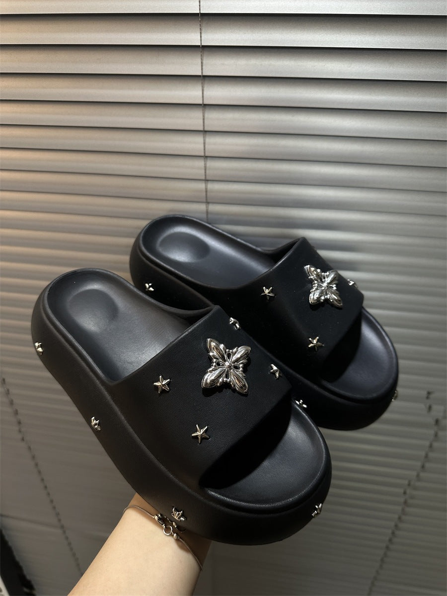 Thick sole star slippers for women summer outwearthick sole2026new arrivalsummerpopular beach outing sandals
