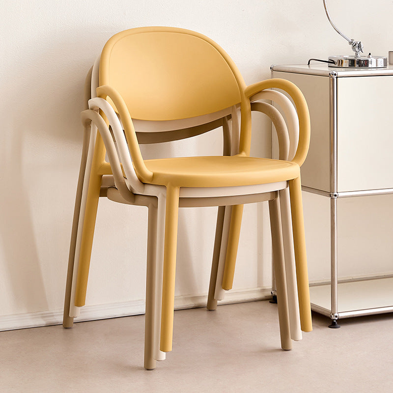 Scandinavianthickened plastic chairfor home negotiation dining chair dining table stool plastic backrest armrest table chair high backrest